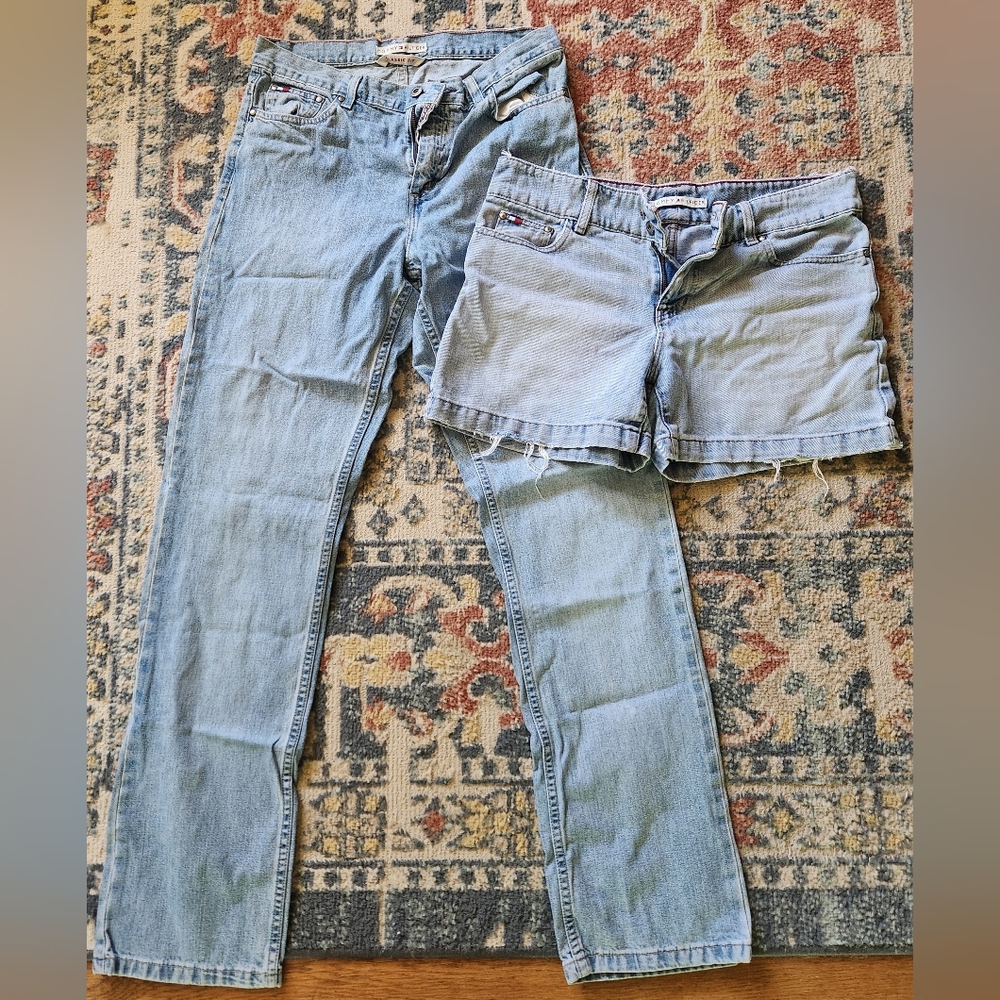 Tommy Hilfiger Light Blue Women's Jeans and Shorts Bundle